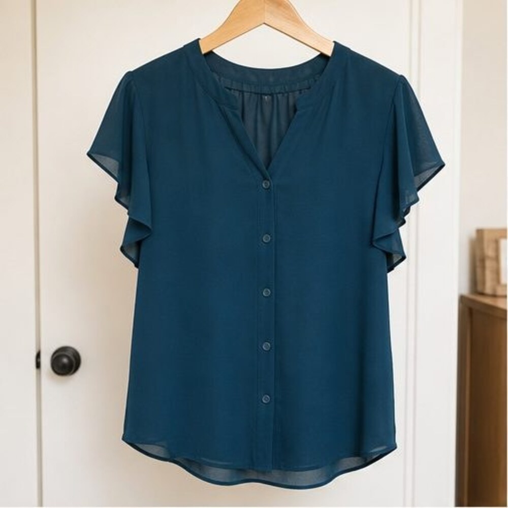 Teal Peplum Top